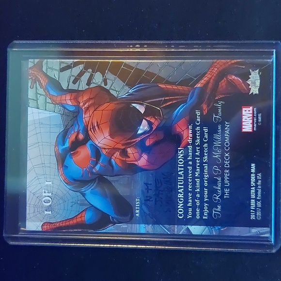 Fleer Ultra Spider-Man Sketch Spiderman/Shocker 1/1 - Picture 2 of 2